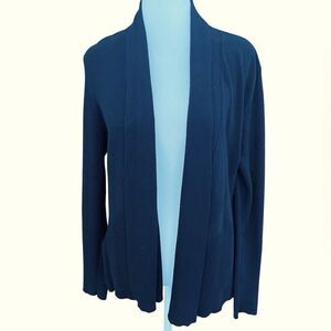 89th & Madison Stitch Fix black ribbed open front cardigan sweater size Medium.